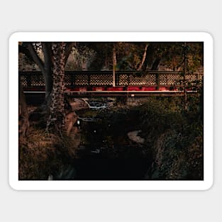 Peaceful Stream of Water Flowing under Bridge V2 Magnet